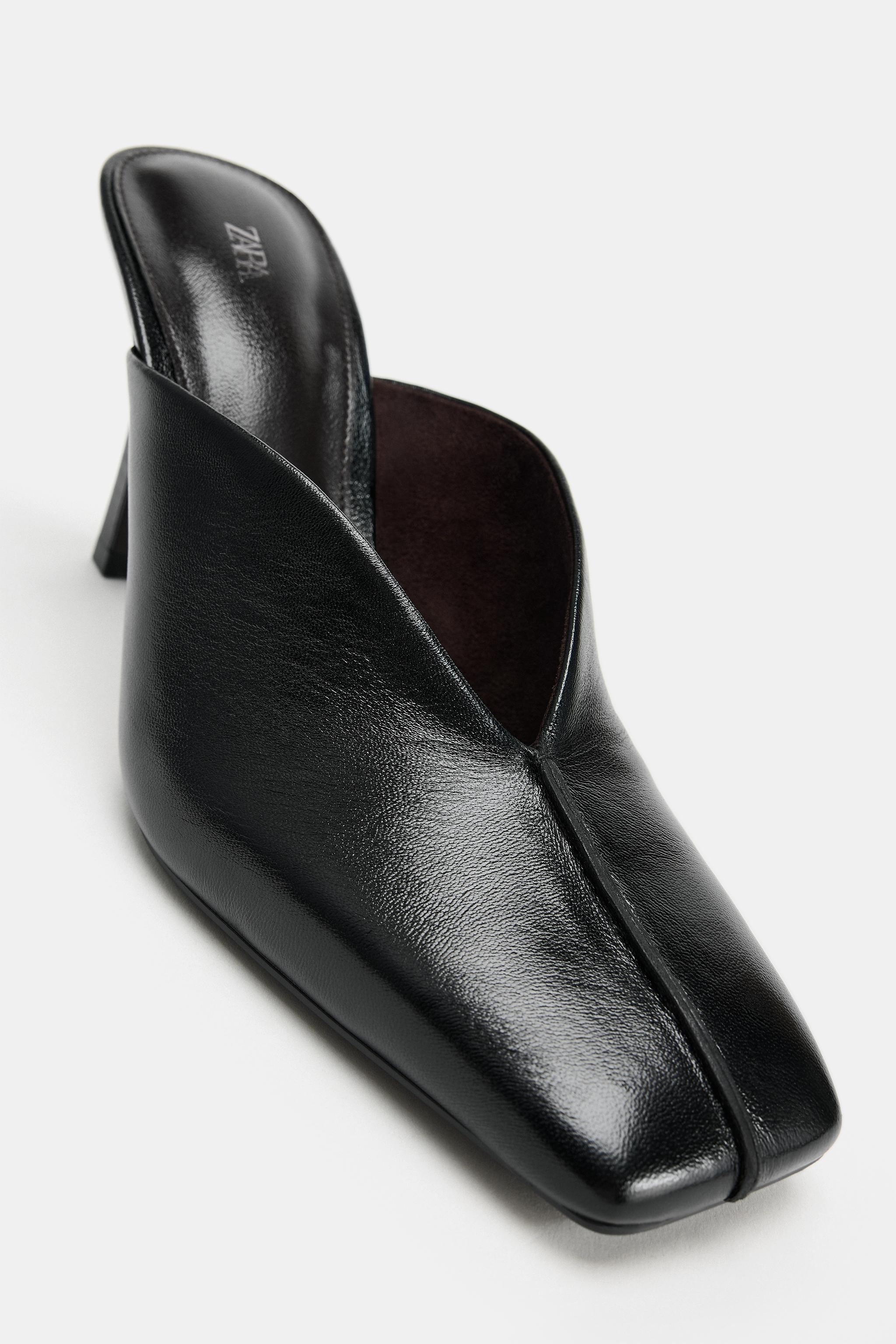 LEATHER HEELED MULES